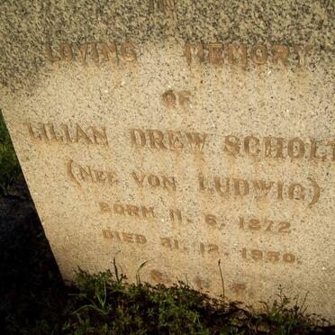 SCHOLTZ Lilian Drew nee VON LUDWIG 1872-1950