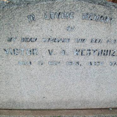 WESTHUIZEN Victor, v.d. -1955