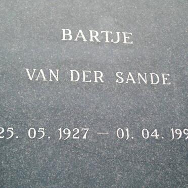 SANDE Bartje, van der 1927-1994