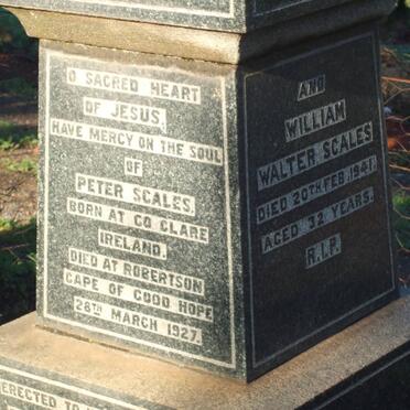 SCALES Peter -1927 :: SCALES William Walter -1941 :: SCALES Margaret Mary nee McDONALD 1878-1944