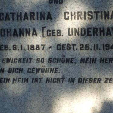 BINEDELL Heinrich Immanuel 1883-1928 &amp; Catharina Christina Johanna UNDERHAY 1887-1949