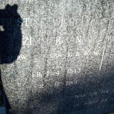 ZIMMERMANN Justine Wilhelmine, previously HEPBURN nee BO?M 1843-1901