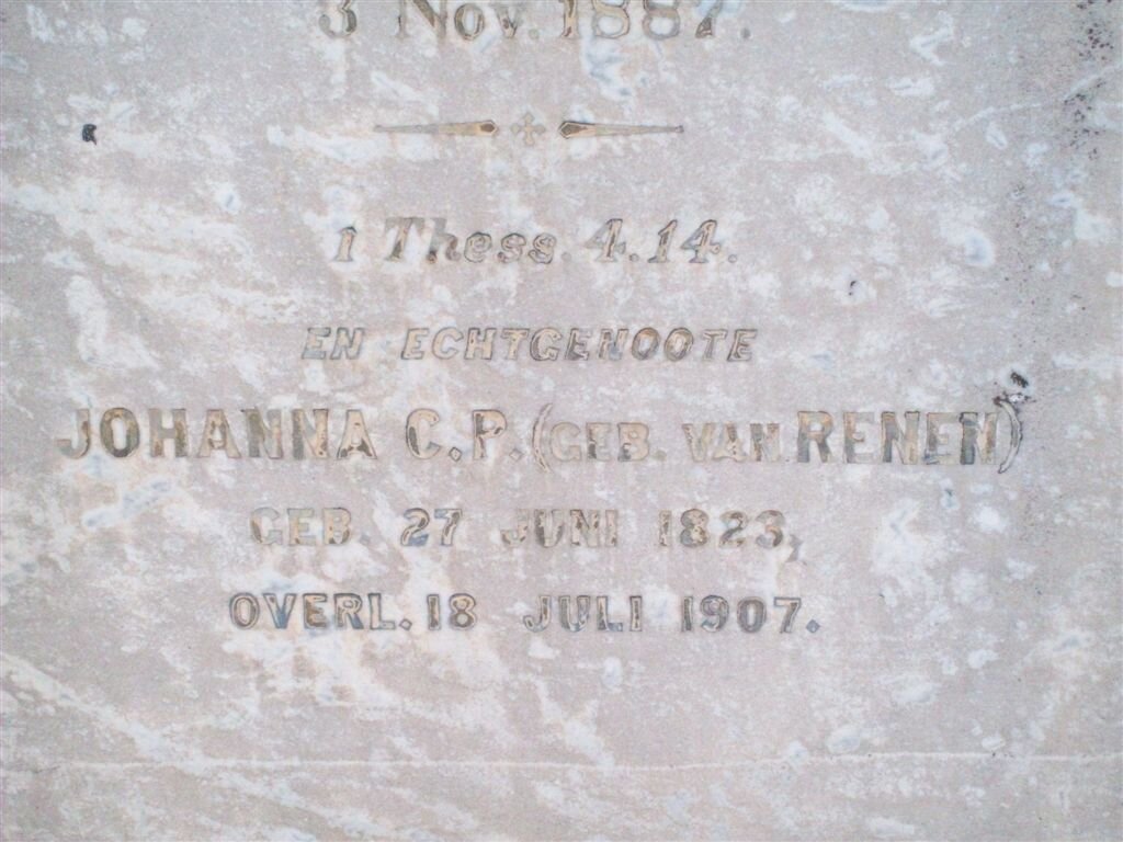 KNOBEL Johanna C.P. nee VAN RENETT  1823-1907