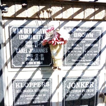 MERWE, van der :: BROWN :: ARNOLDI :: KLOPPERS :: JONKER