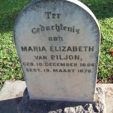 BILJON Maria Elizabeth, van 1854-1876