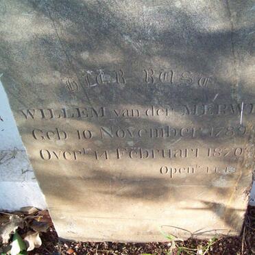 MERWE Willem, van der 1789-1870