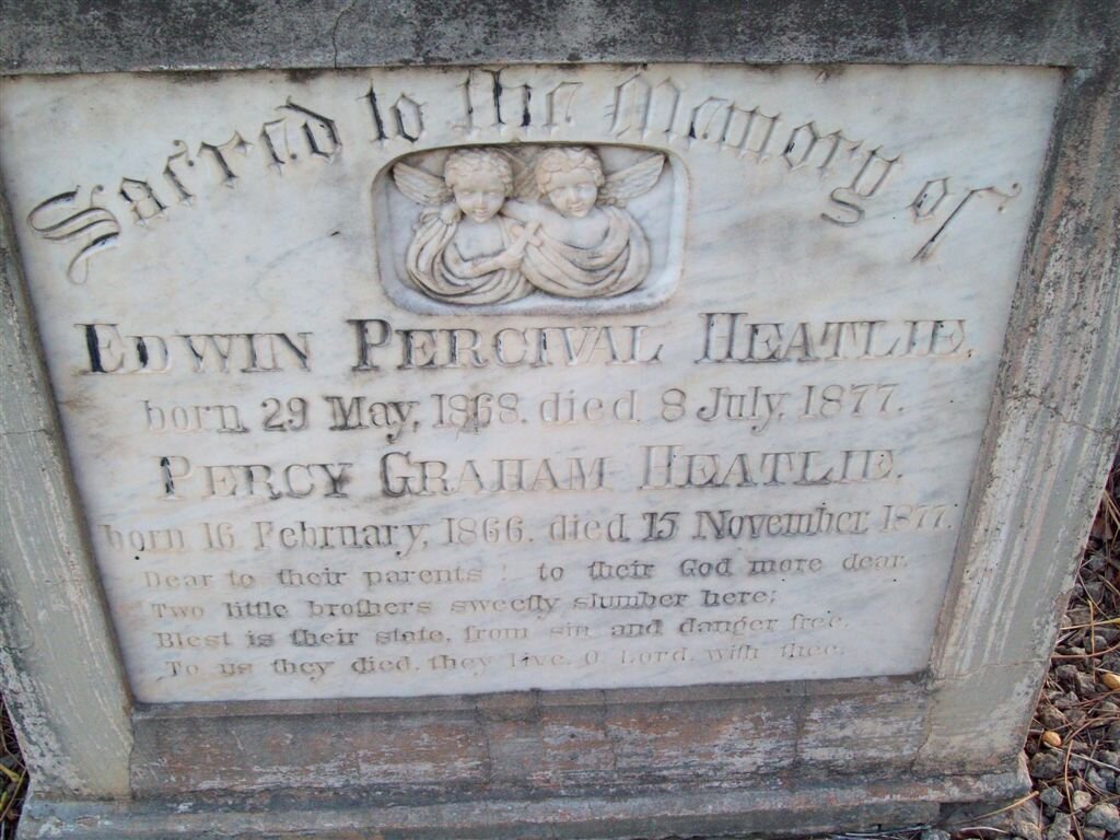 HEATLIE Edwin Percival 1868-1877 :: HEATLIE Percy Graham 1866-1877