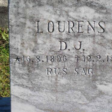 LOURENS D.J. 1896-1979