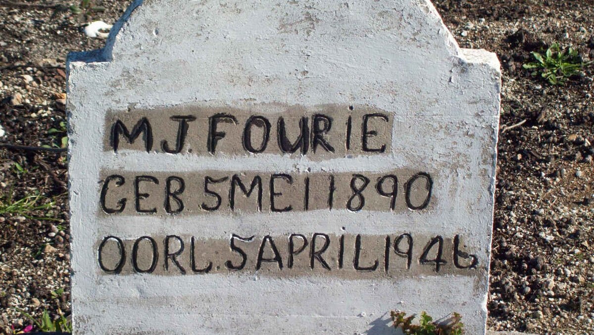 FOURIE M.J. 1890-1946