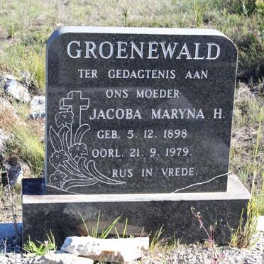 GROENEWALD Jacoba Maryna H. 1898-1979