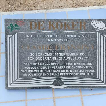 KOKER Elsabe Fransina, de 1950-2021 