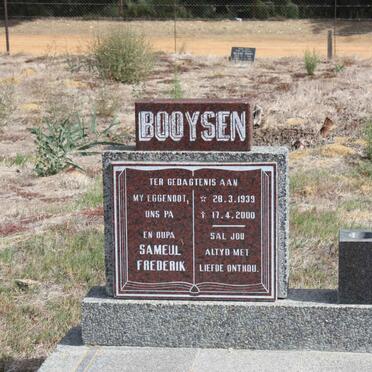 BOOYSEN Samuel Frederik 1939-2000