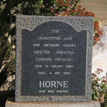 HORNE Hester Johanna nee PIENAAR 1880-1964