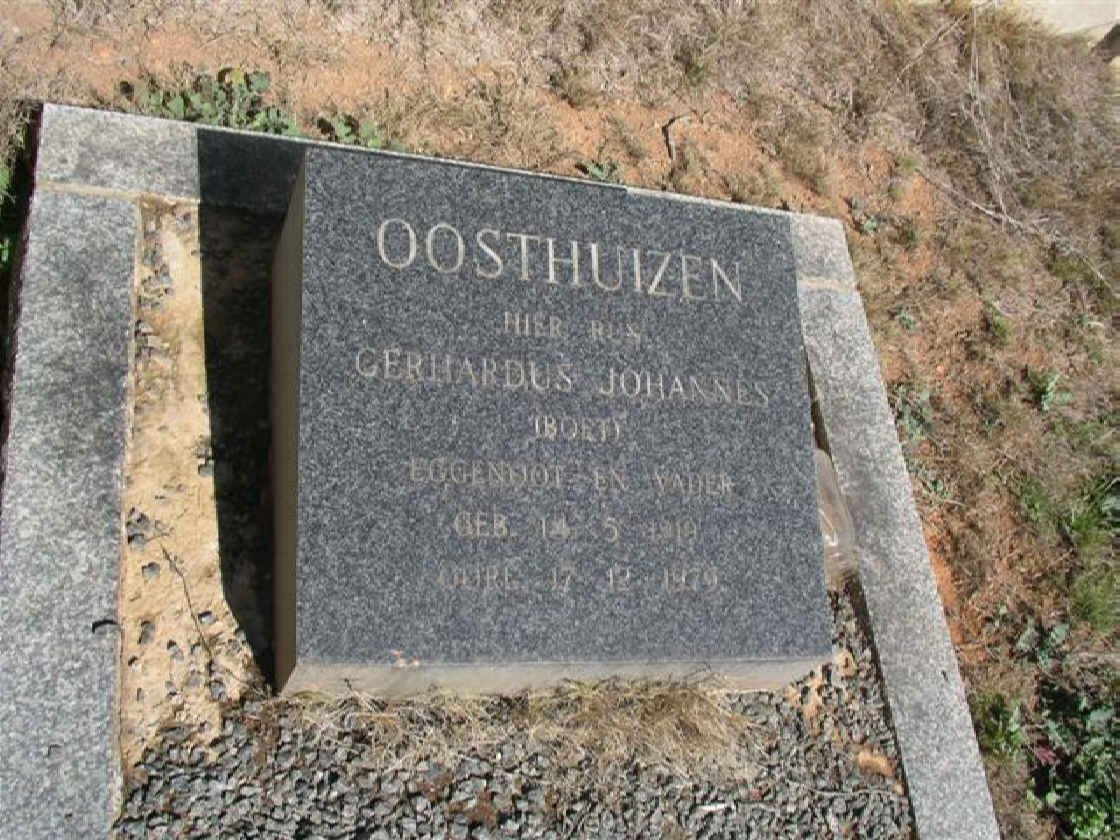 OOSTHUIZEN Gerhardus Johannes 1919-1979