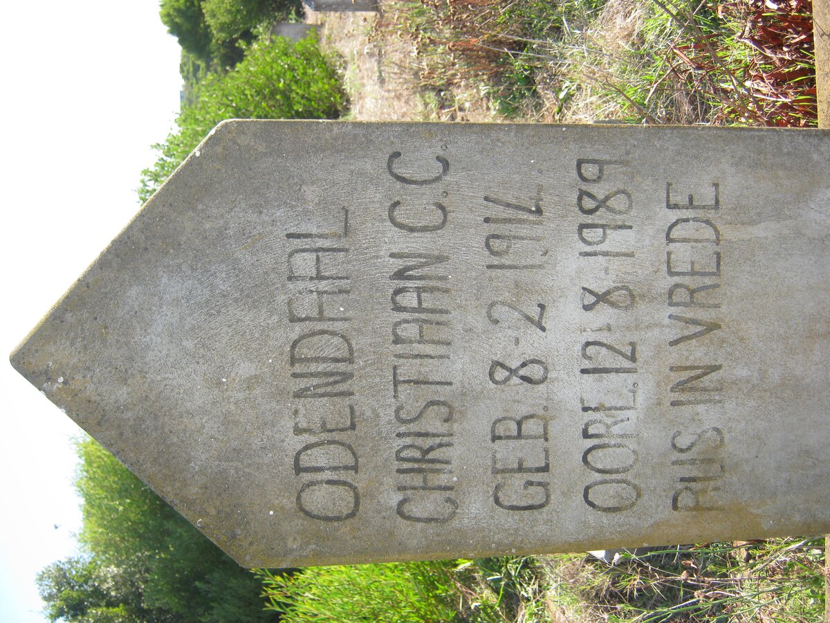 ODENDAAL Christiaan C.C. 1914-1989