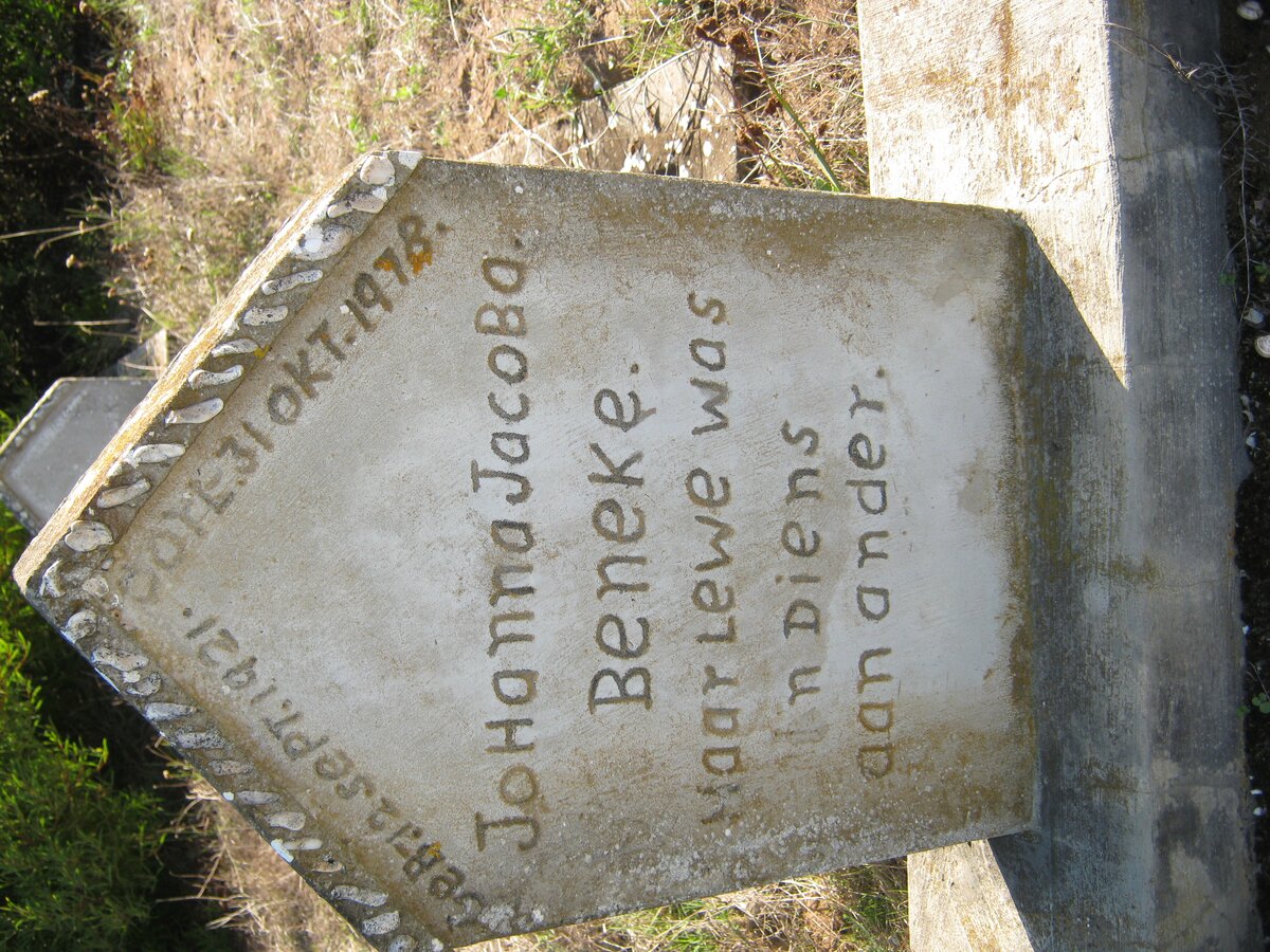 BENEKE Johanna Jacoba 1921-1978