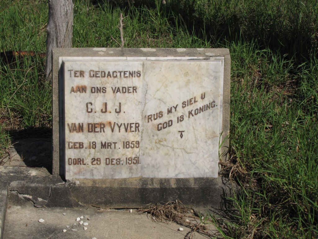 VYVER C.J.J, van der 1859-1951