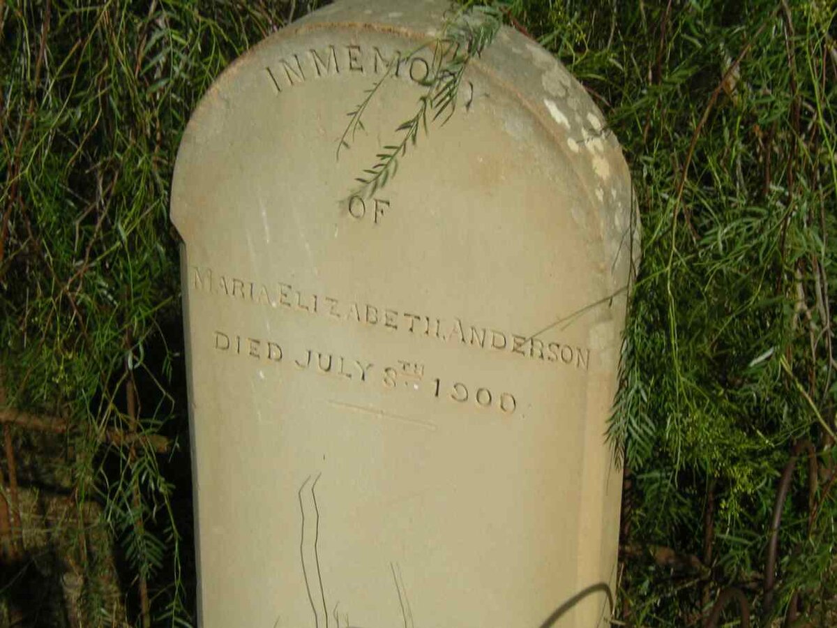 ANDERSON Maria Elizabeth  -1900