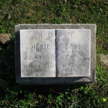 KOEN Baas 1895-1944 &amp; Driekie 1895-1965