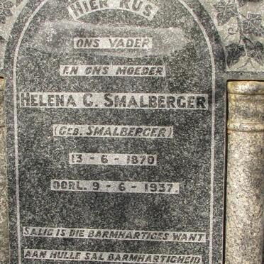 SMALBERGER Engelbertus ?-? &amp; Helena G. nee SMALBERGER 1870-1937