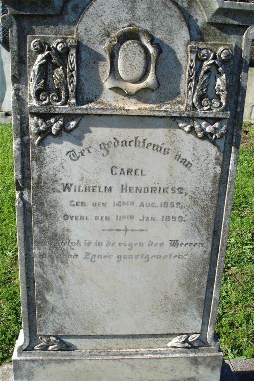 HENDRIKSZ Carel Wilhelm 1853-1890
