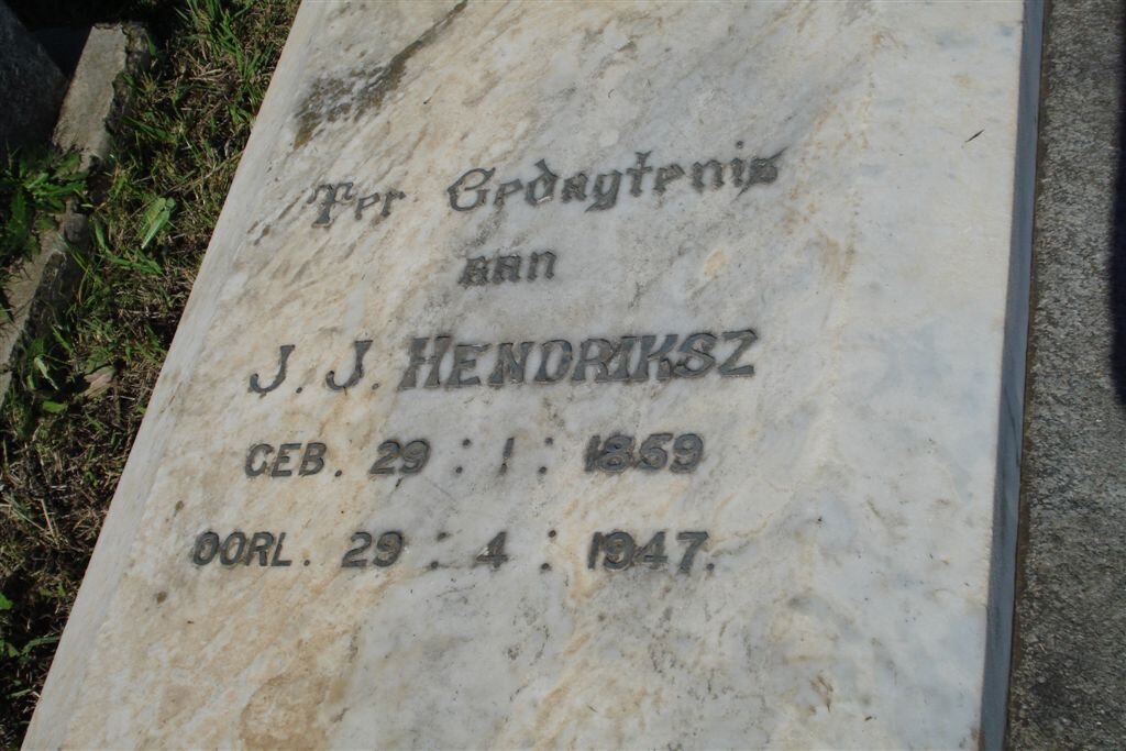 HENDRIKSZ J.J. 1859-1947