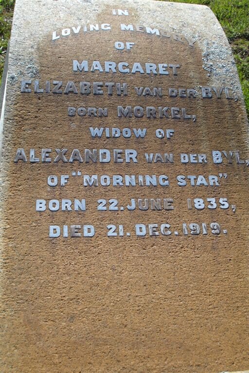 BYL Margaret Elizabeth, van der geb MORKEL 1835-1919