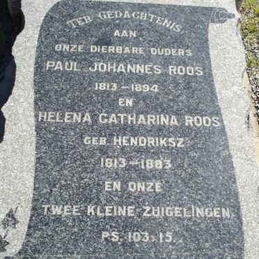 ROOS Paul Johannes 1813-1905 &amp; Helena Catharina HENDRIKSZ 1813-1905