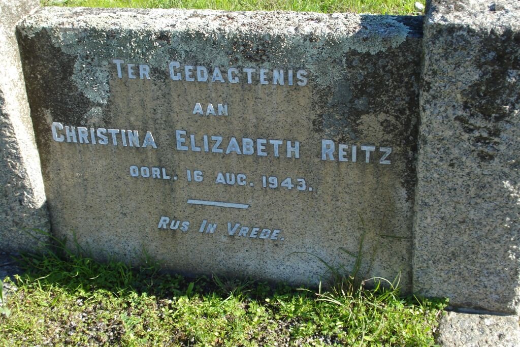 REITZ Christina Elizabeth  -1943