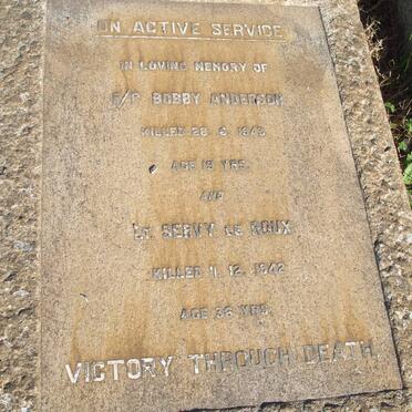 ANDERSON Bobby -1943 :: LE ROUX Servy -1942