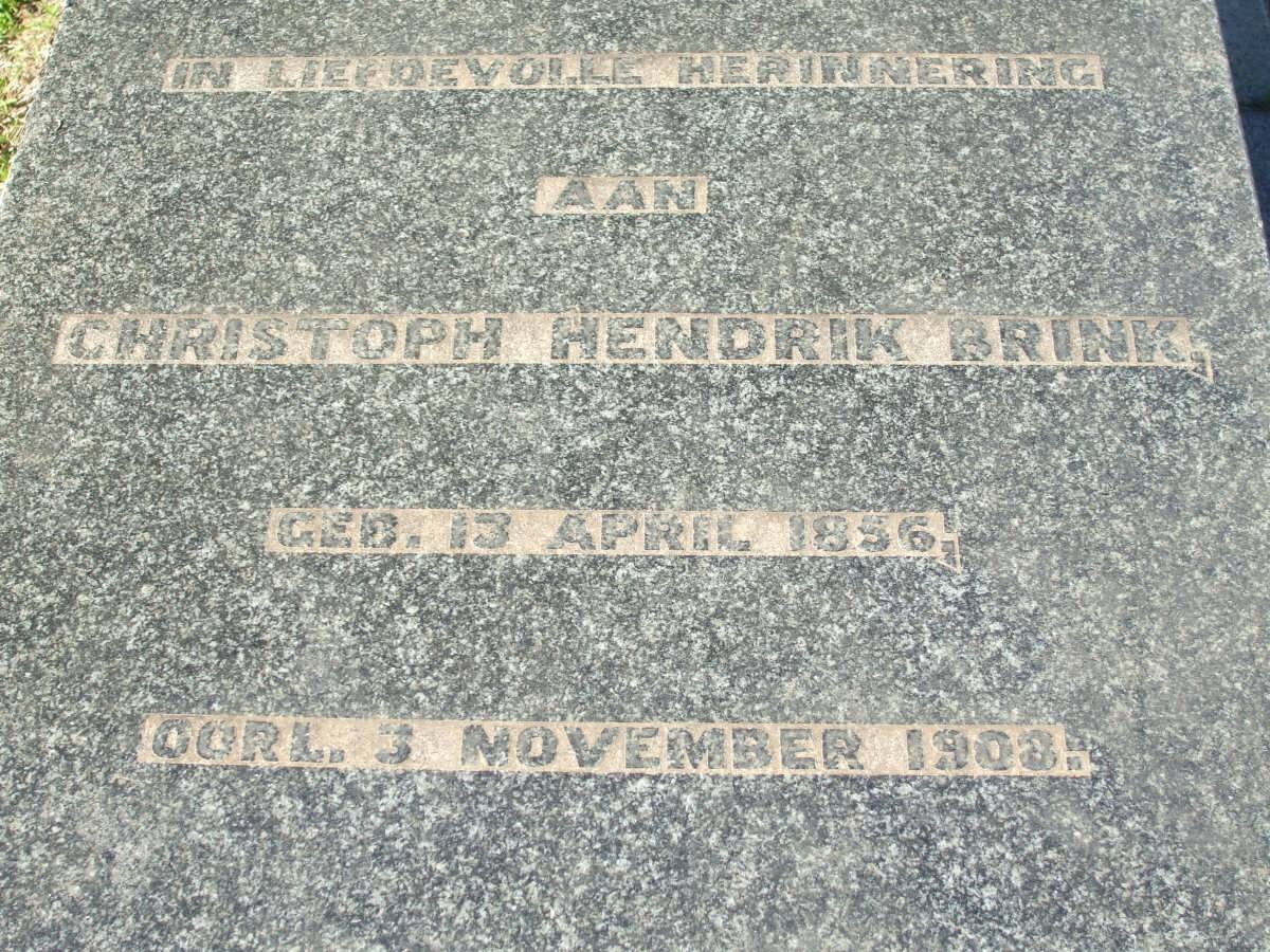 BRINK Christoph Hendrik 1856-1908