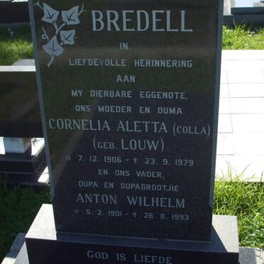 BREDELL Anton Wilhelm 1901-1993 &amp; Cornelia Aletta LOUW 1906-1979
