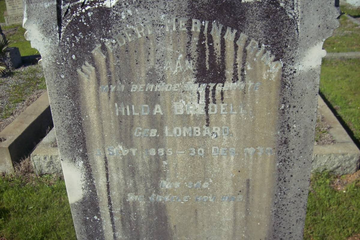 BREDELL Hilda nee LOMBARD 1885-1930