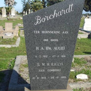 BORCHARDT H.A. 1912-1951 &amp; E.M.H. COMBRINK 1910-1966