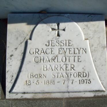 BARKER Jessie Grace Evelyn Charlotte nee STANFORD 1881-1975