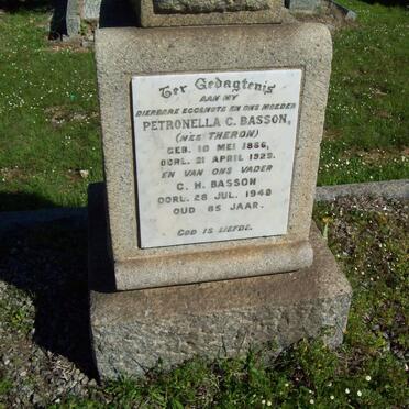 BASSON C.H. -1948 &amp; Petronella C. THERON 1866-1929