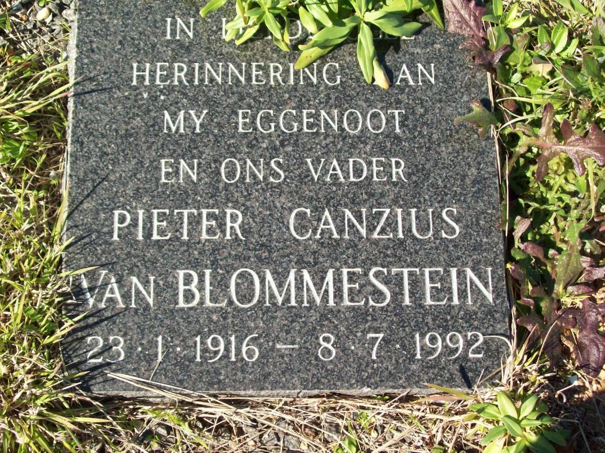 BLOMMESTEIN Pieter Canzius, van 1916-1992