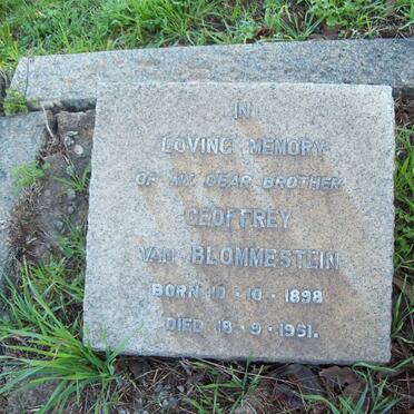 BLOMMESTEIN Geoffrey, van 1898-1951