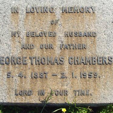 CHAMBERS George Thomas 1887-1959