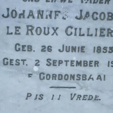 CILLIERS Johannes Jacobus le Roux 1853-1931