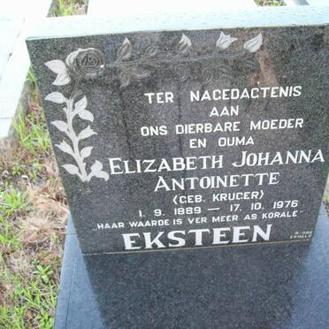 EKSTEEN Elizabeth Johanna Antoinette nee KRUGER 1889-1976