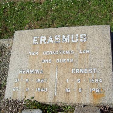 ERASMUS Ernest 1884-1967 &amp; Hermina 1887-1940