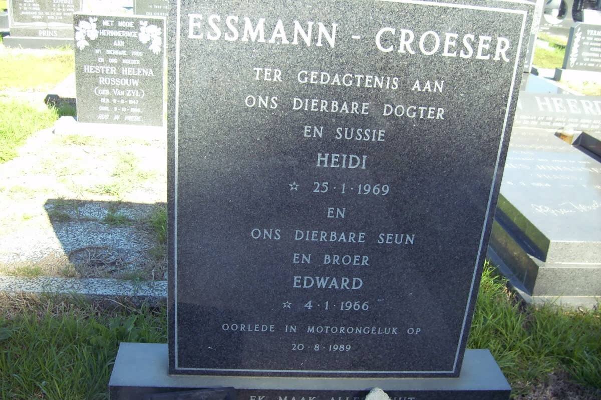 ESSMANN Heidi, croeser 1969-1989 :: ESSMANN-CROESER Edward 1966-1989