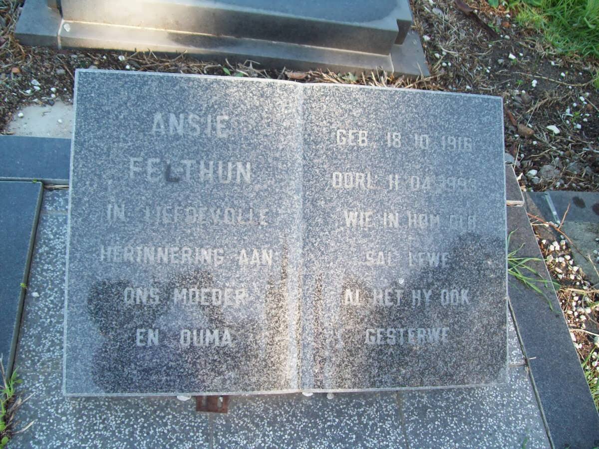 FELTHUN Ansie 1916-1993