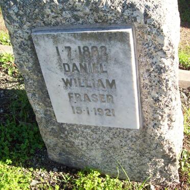 FRASER Daniel William 1862-1921