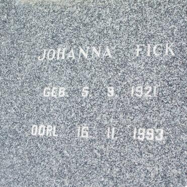 FICK Johanna 1921-1993