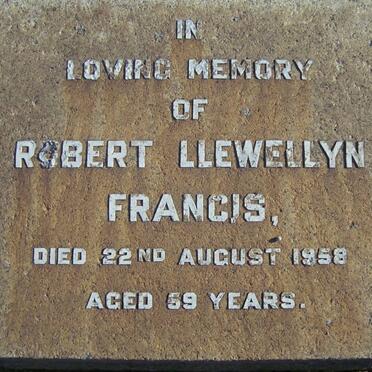 FRANCIS Robert Llewellyn -1958