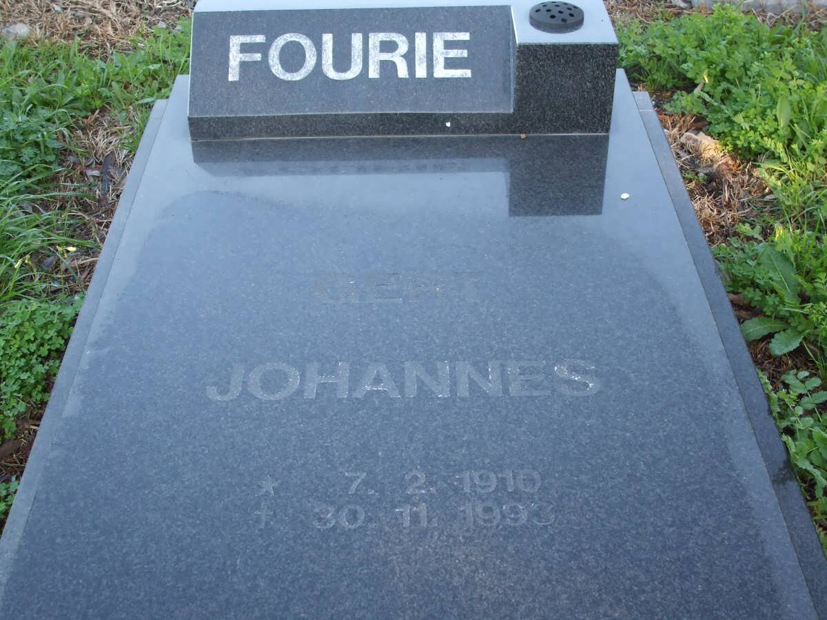 FOURIE Johannes 1910-1993