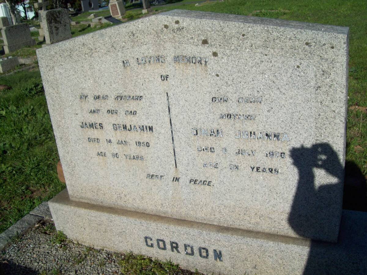 GORDON James Benjamin -1950 &amp; Dinah Johanna -1970