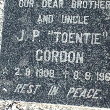 GORDON J.P. 1908-1963